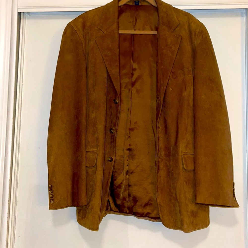 Brown suede blazer size 42